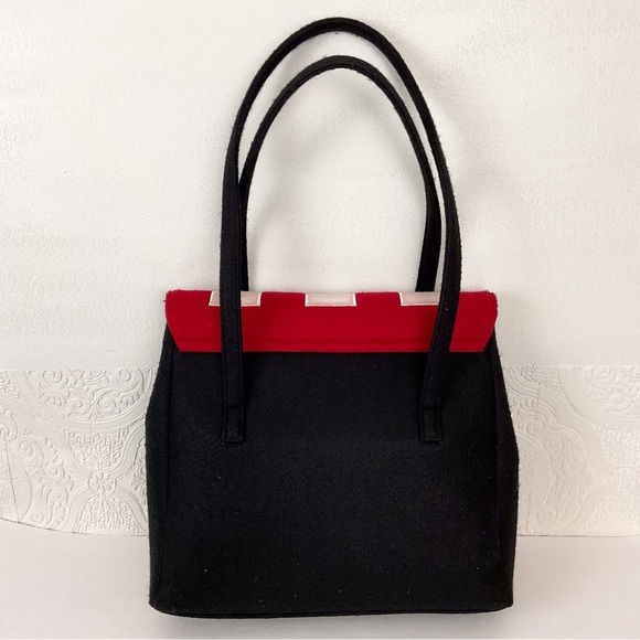 Vintage felted wool unique hat shop embroidered handbag - Picture 9 of 10